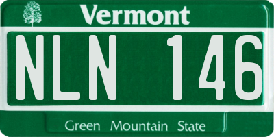 VT license plate NLN146