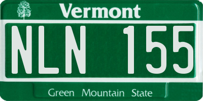 VT license plate NLN155