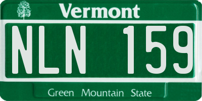 VT license plate NLN159