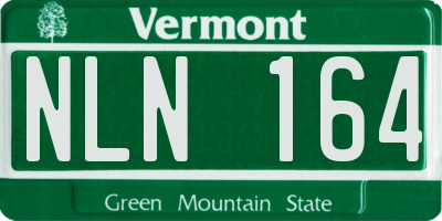 VT license plate NLN164