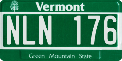 VT license plate NLN176