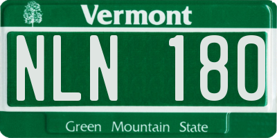 VT license plate NLN180