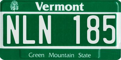 VT license plate NLN185