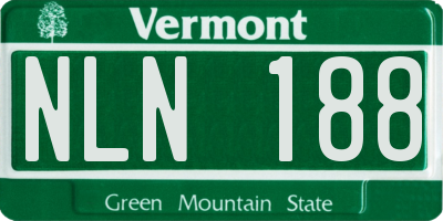 VT license plate NLN188