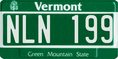 VT license plate NLN199