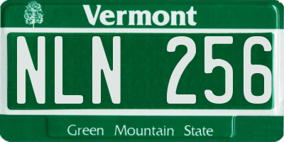 VT license plate NLN256