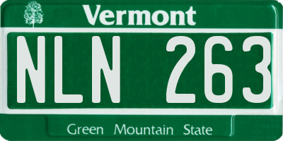 VT license plate NLN263
