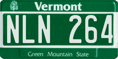 VT license plate NLN264