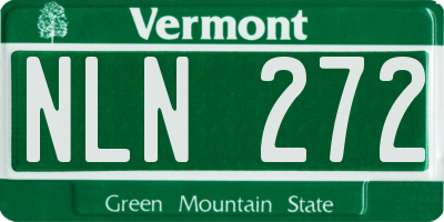 VT license plate NLN272