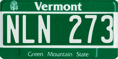 VT license plate NLN273