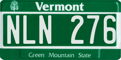 VT license plate NLN276