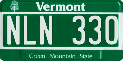 VT license plate NLN330