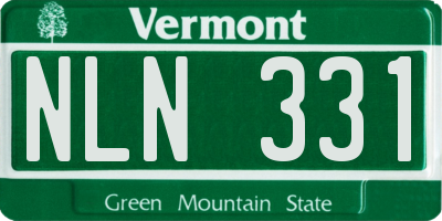 VT license plate NLN331
