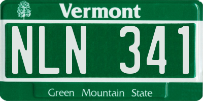 VT license plate NLN341