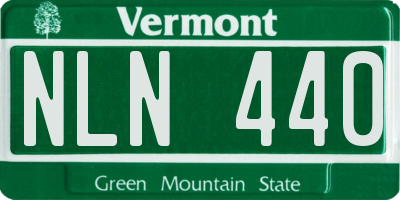VT license plate NLN440