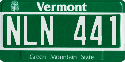 VT license plate NLN441