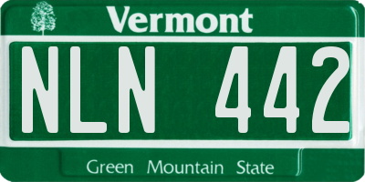 VT license plate NLN442