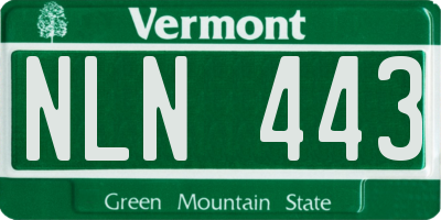 VT license plate NLN443
