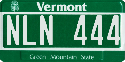 VT license plate NLN444