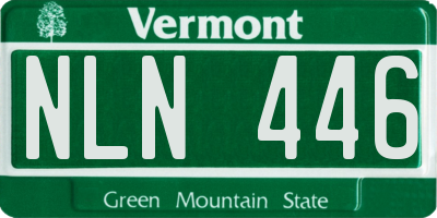 VT license plate NLN446