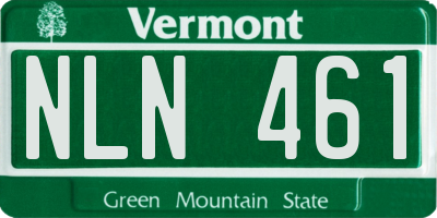 VT license plate NLN461