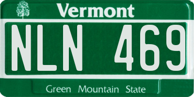 VT license plate NLN469