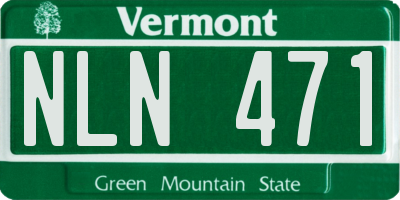 VT license plate NLN471