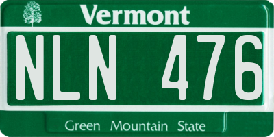 VT license plate NLN476