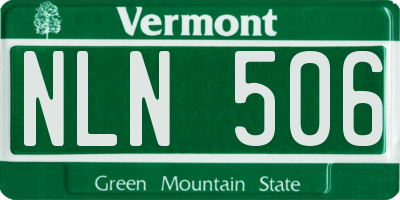 VT license plate NLN506