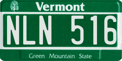 VT license plate NLN516