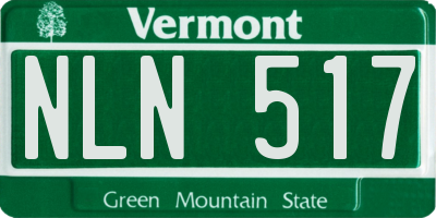 VT license plate NLN517
