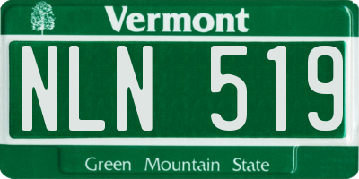 VT license plate NLN519