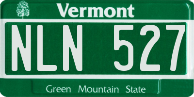 VT license plate NLN527
