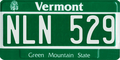VT license plate NLN529