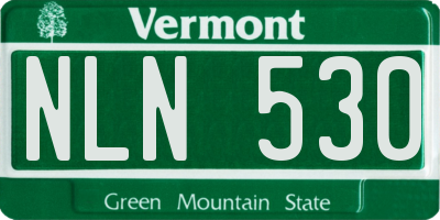 VT license plate NLN530