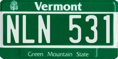 VT license plate NLN531