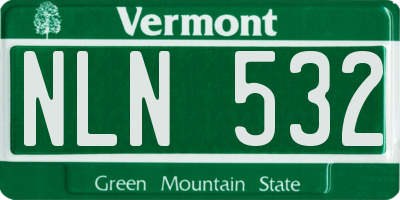 VT license plate NLN532