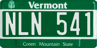 VT license plate NLN541