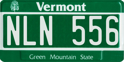 VT license plate NLN556