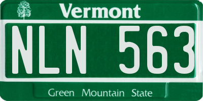 VT license plate NLN563