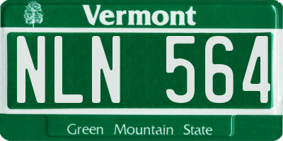 VT license plate NLN564