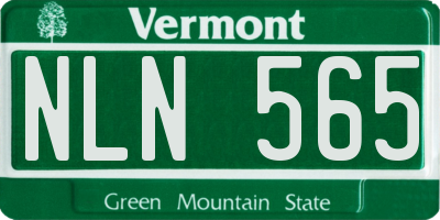 VT license plate NLN565