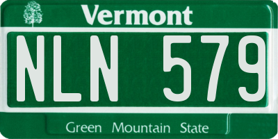 VT license plate NLN579
