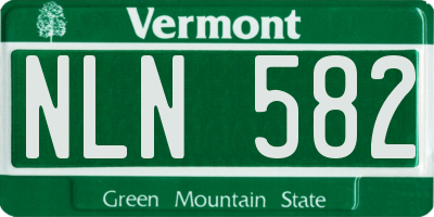 VT license plate NLN582