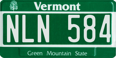 VT license plate NLN584