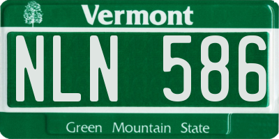 VT license plate NLN586