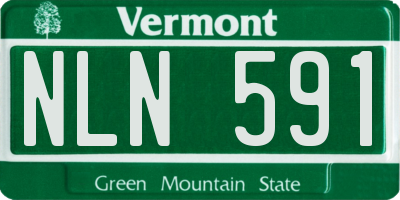 VT license plate NLN591