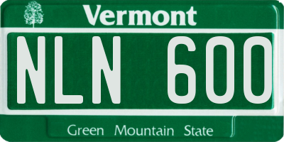 VT license plate NLN600
