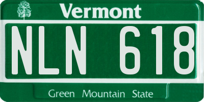VT license plate NLN618