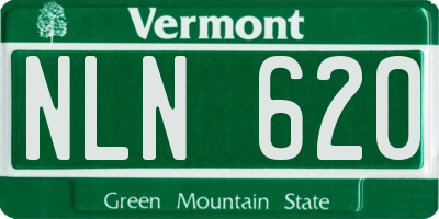 VT license plate NLN620
